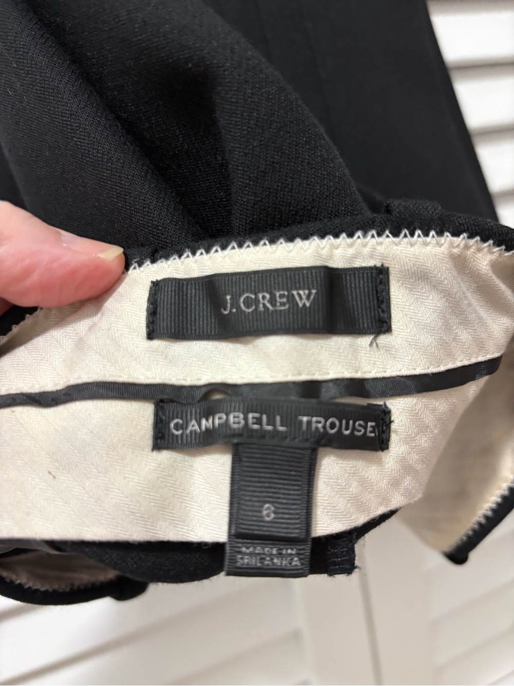 J. Crew Black Campbell Trousers - Classic Tailored Fit